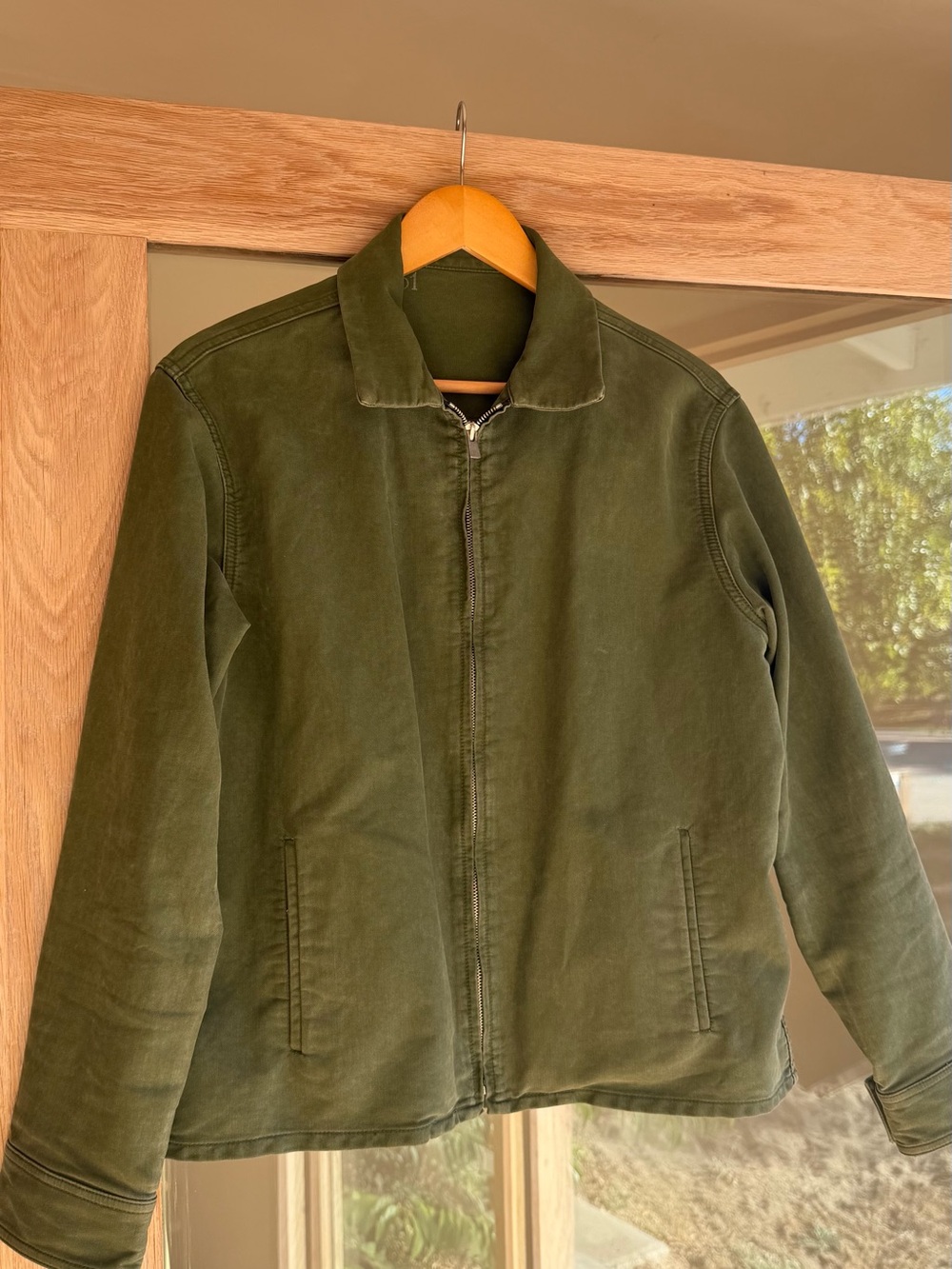 Women’s Olive Green Lightweight Zip Shirt Jacket 1.61 brand